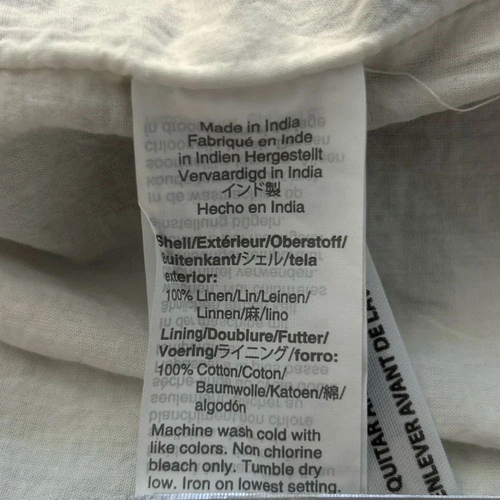 J CREW Linen Button-up midi dress in mixed stripe Multicolor Sleeveless Lined - Picture 12 of 15